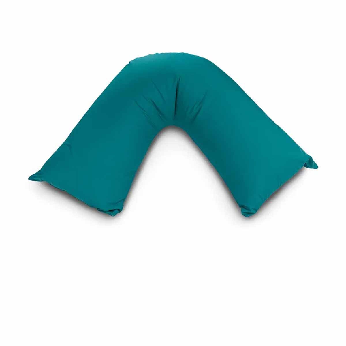 Easyrest Aus Made Medium Support Filled V Shape Pillow 64 x 39 cm Teal - Image 1