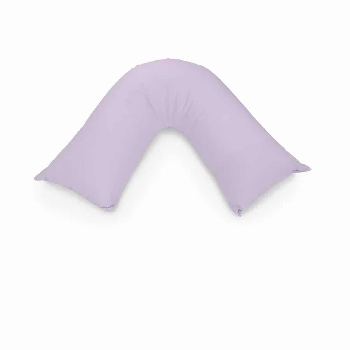 Easyrest Aus Made Medium Support Filled V Shape Pillow 64 x 39 cm Violet - Image 1