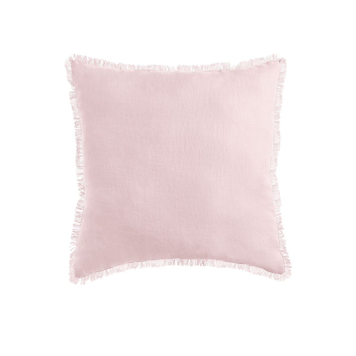 Vintage Design Homewares Blush French Linen Filled Cushion Square - 55cm x 55cm - Image 1