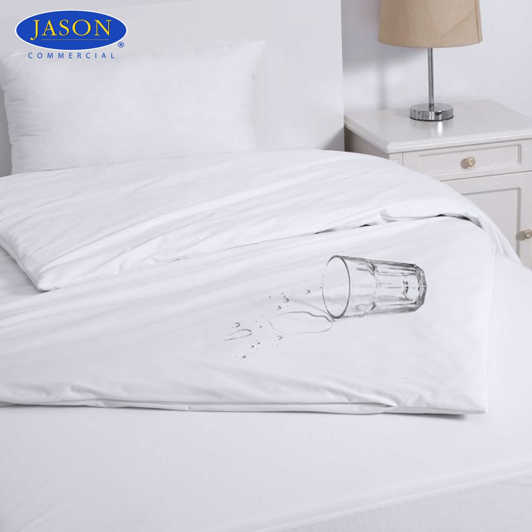 Jason Eva Clean Waterproof Quilt Protectors with Zip - Super King - Image 1