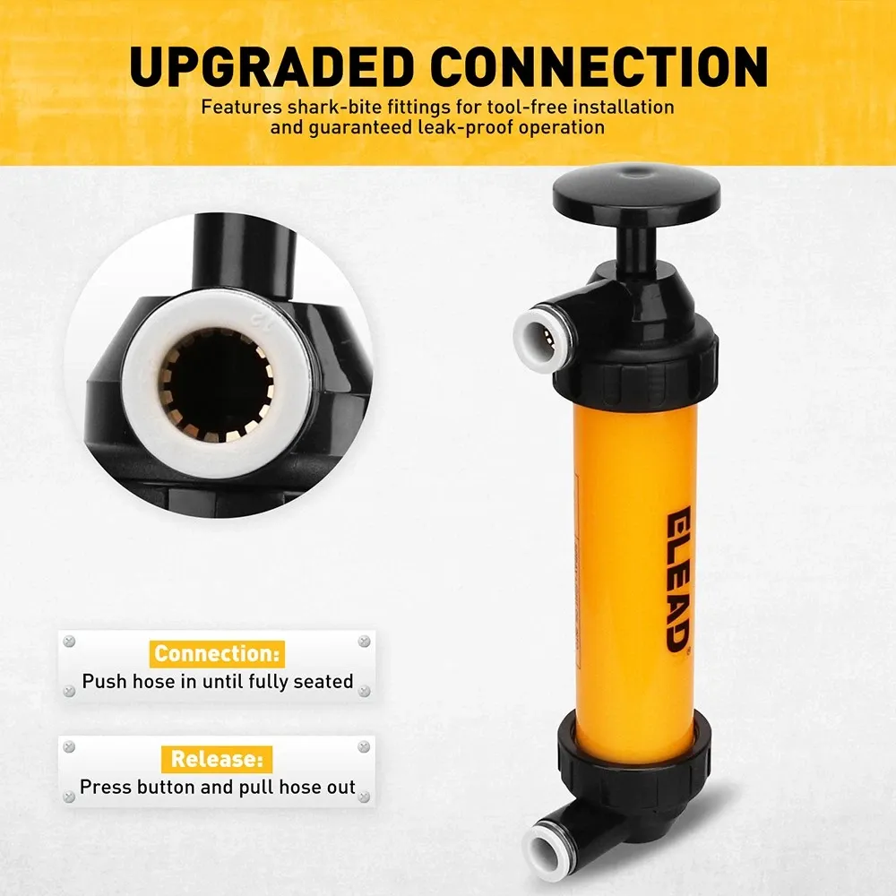 ELEAD Fuel Siphon Pump Oil Liquid Transfer Hand Pump Hose Kit Gas Air Manual - Image 4