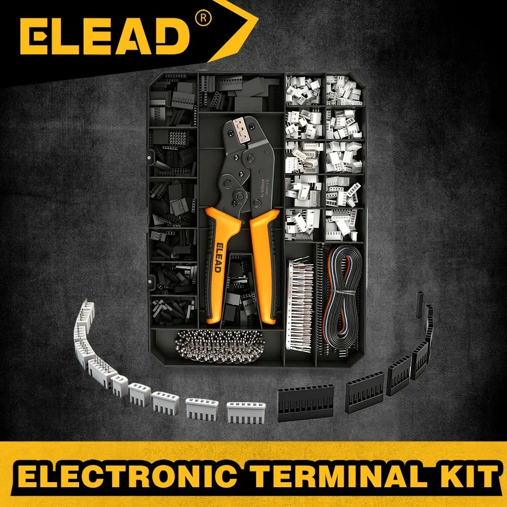 ELEAD 2020Pcs Ratcheting Crimp Tool w/ 2.54mm XH Connector Kit Arduino PCB - Image 1