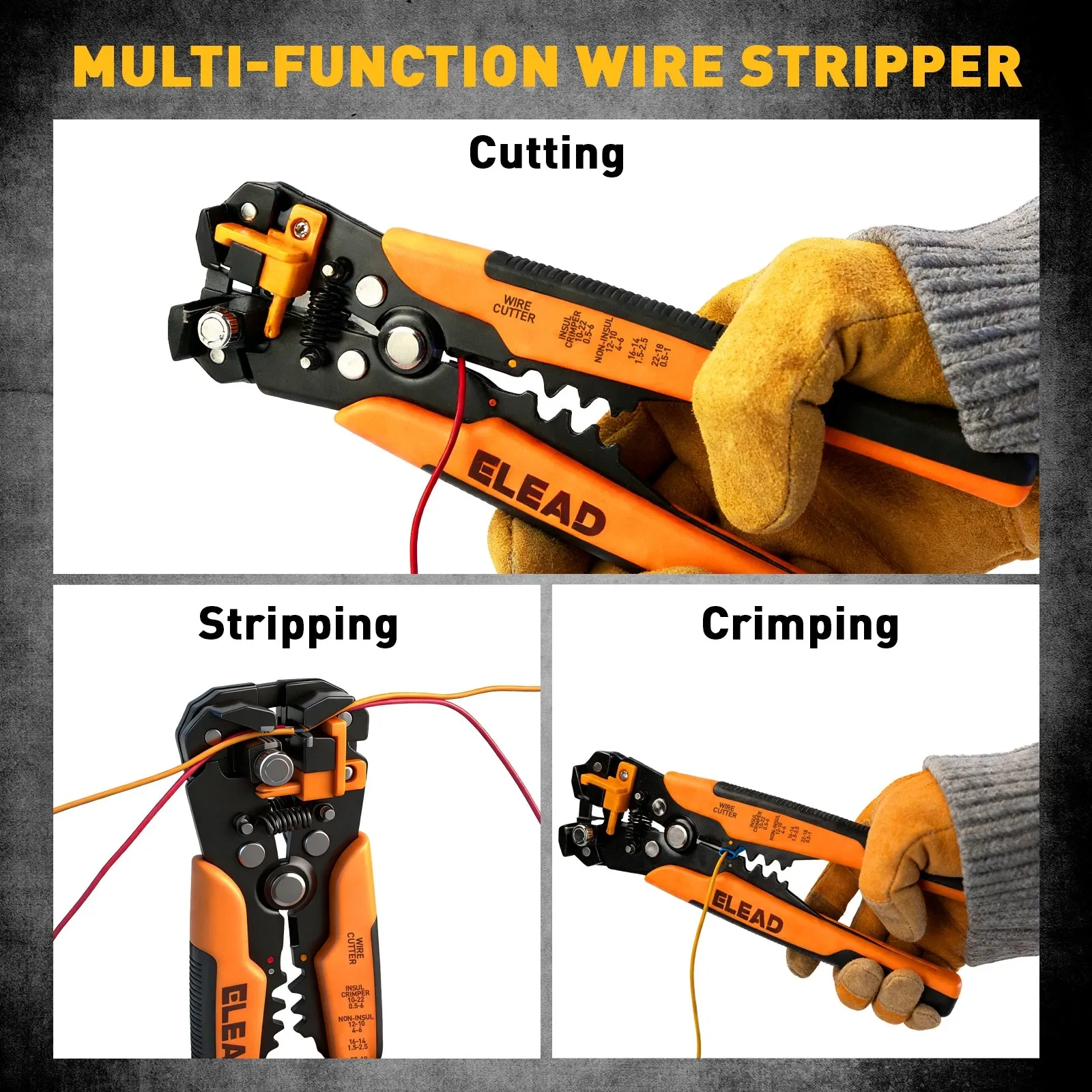 ELEAD 1188Pcs Ferrule Crimping Tool Kit w/ Automatic Wire Stripper & Crimper - Image 6