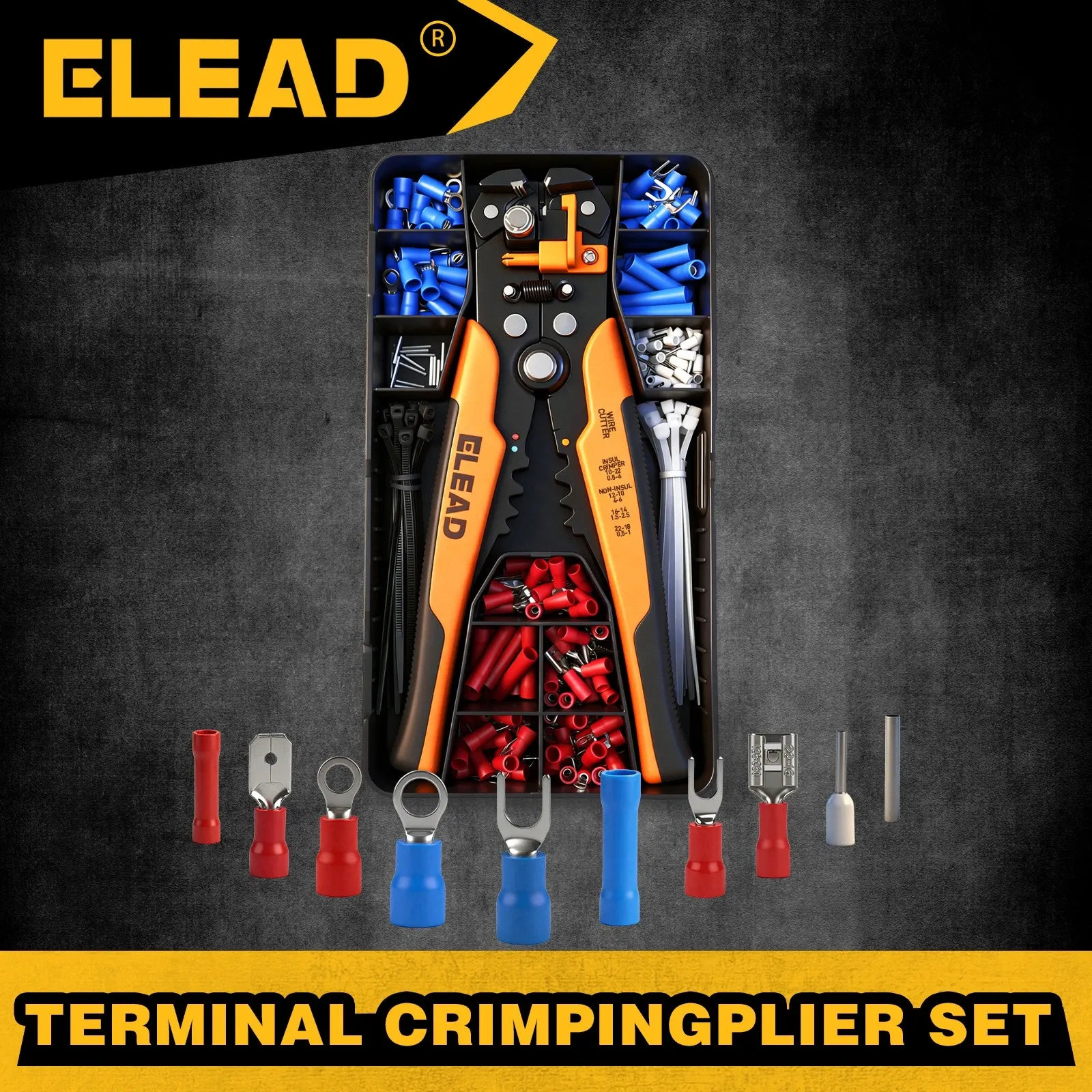 ELEAD 321Pcs Electrical Wire Connectors Kit Assorted Terminals Ferrules Set - Image 1