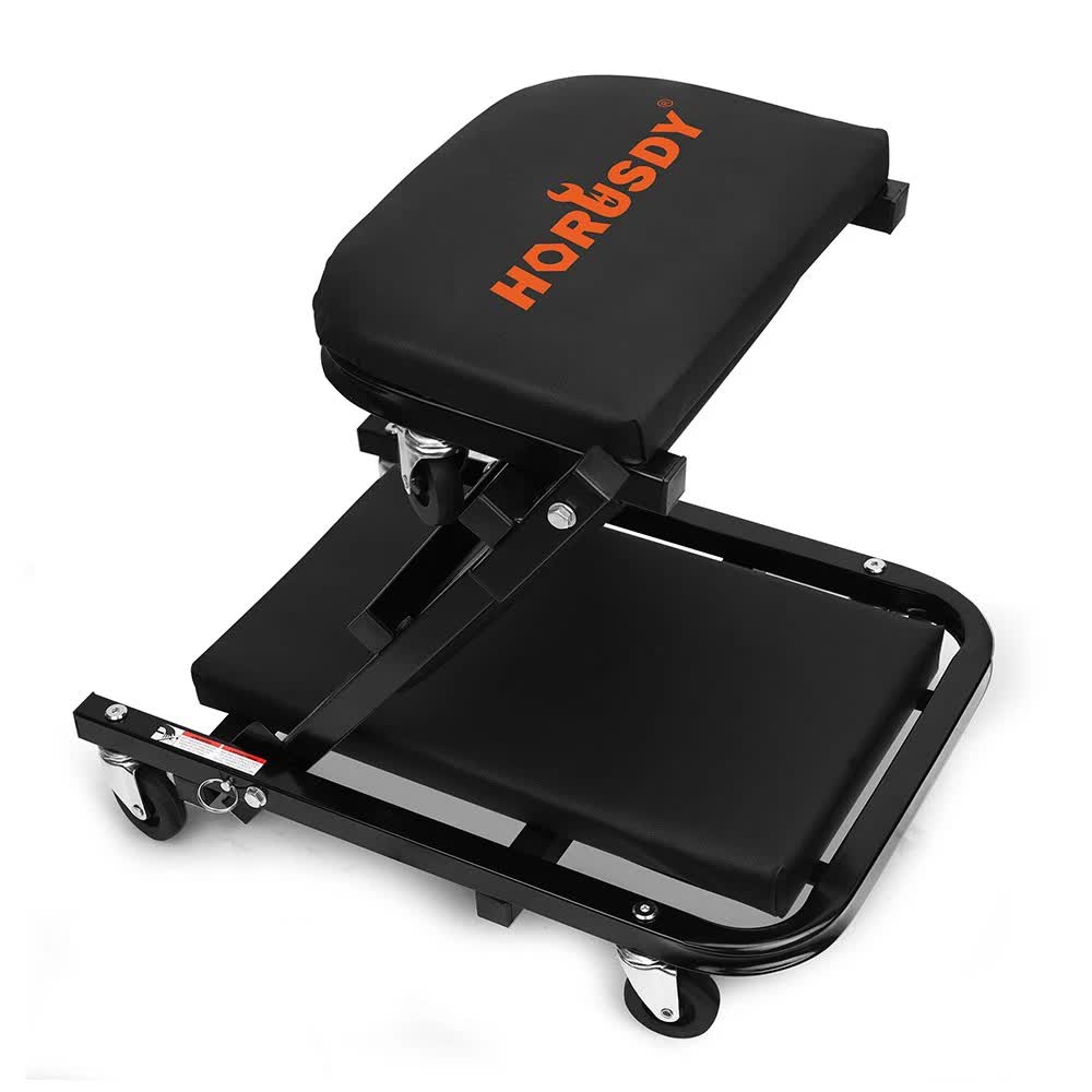 40inch 2 in 1 Folding Creeper Mechanic Z Seat Garage Workshop Rolling Work Stool - Image 1