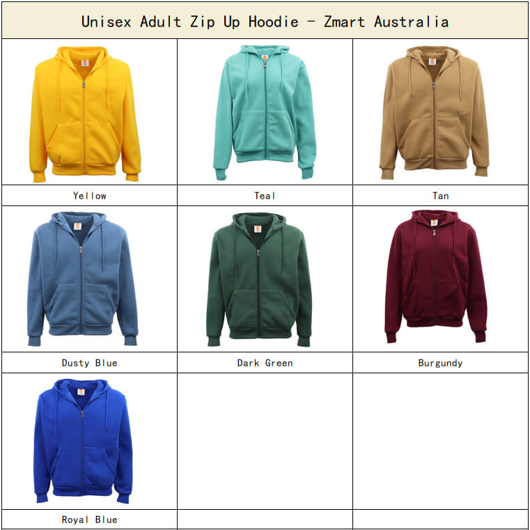 Adult Unisex Zip Plain Fleece Hoodie Hooded Jacket Mens Sweatshirt Jumper XS-8XL, Light Pink, XS - Image 4