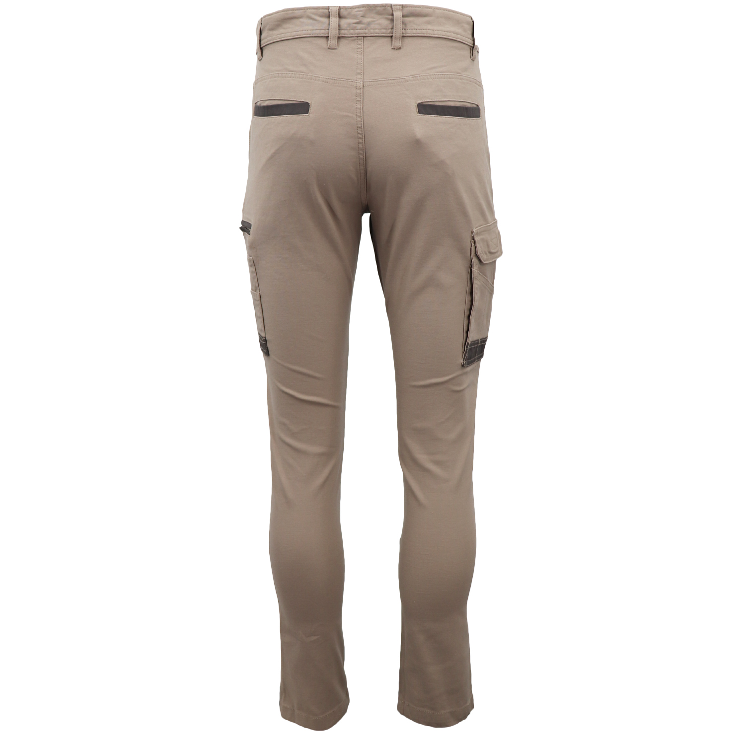 Men's Cotton Drill Cargo Work Pants UPF 50+ 13 Pockets Tradies Workwear Trousers, Black, 38 - Image 8