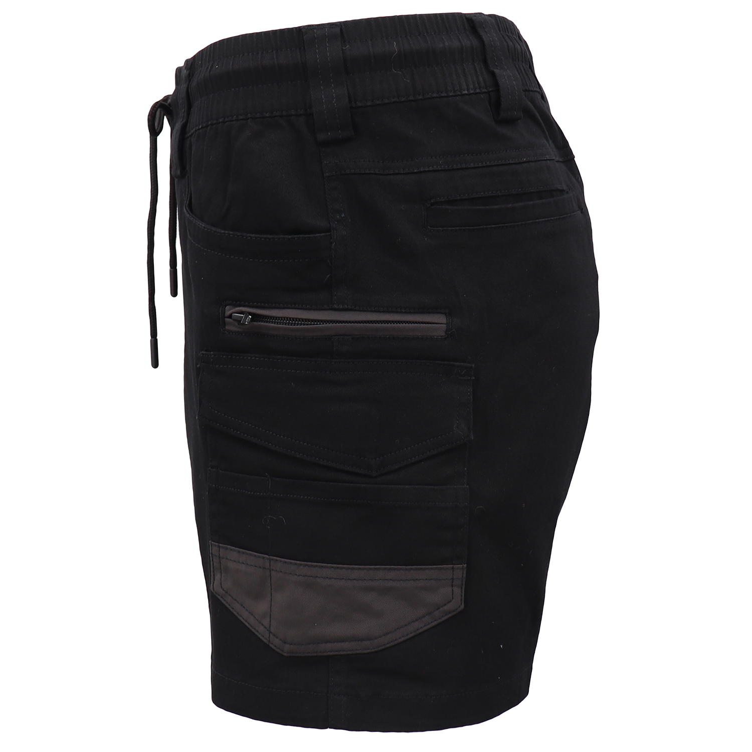 Mens Cargo Cotton Work Shorts 10 Pockets Tradies Utility Pants Workwear Trousers, Black, 34 - Image 2