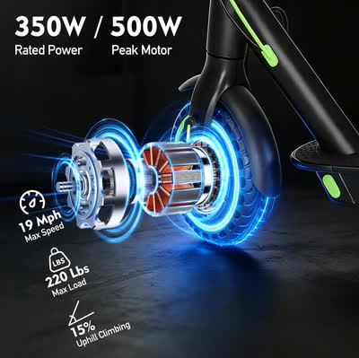 BUNA Classic Electric   Scooter   for   Adults, 350W Motor, 25KM/H, 25 KM Range, 8.5