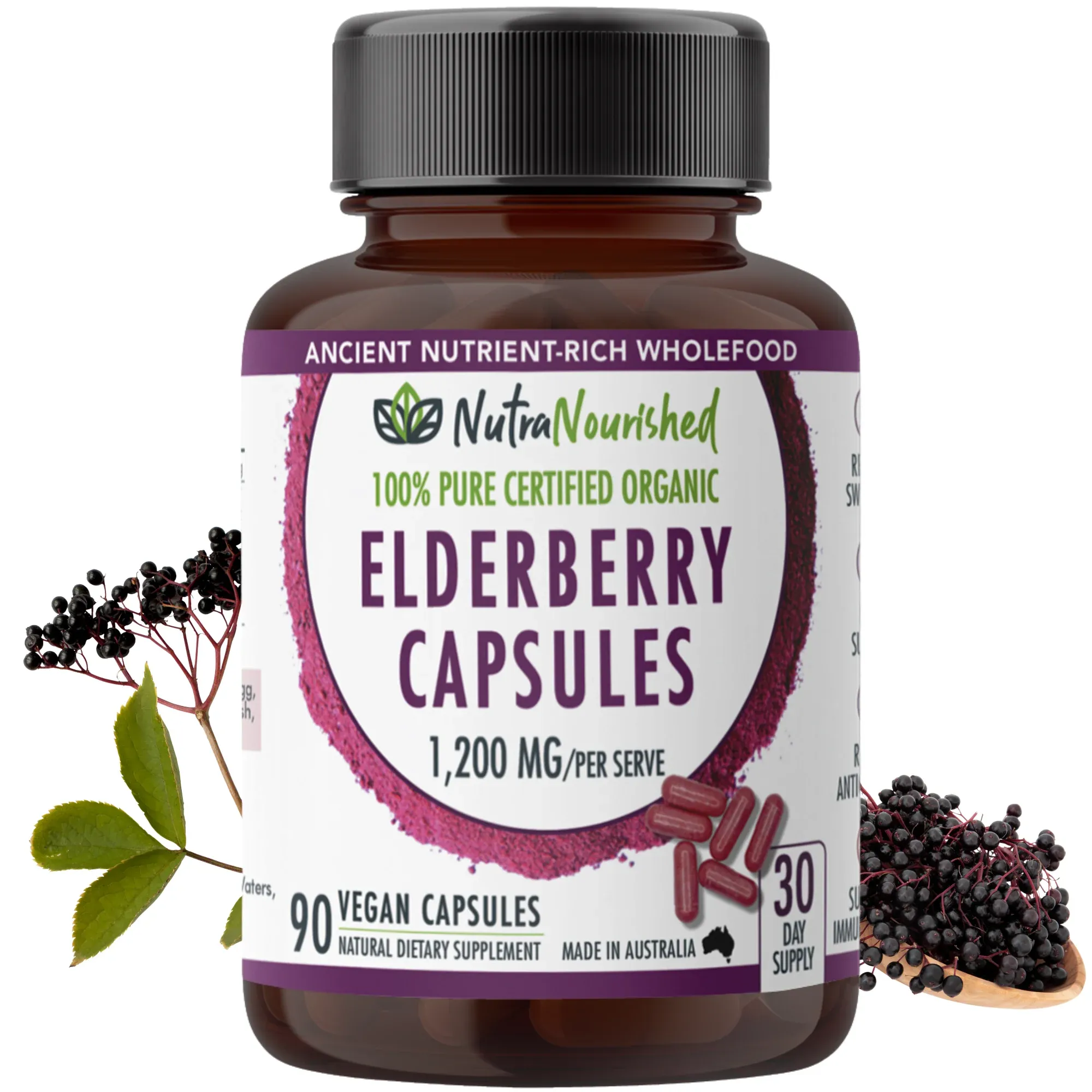 Organic Elderberry Capsules - Image 1