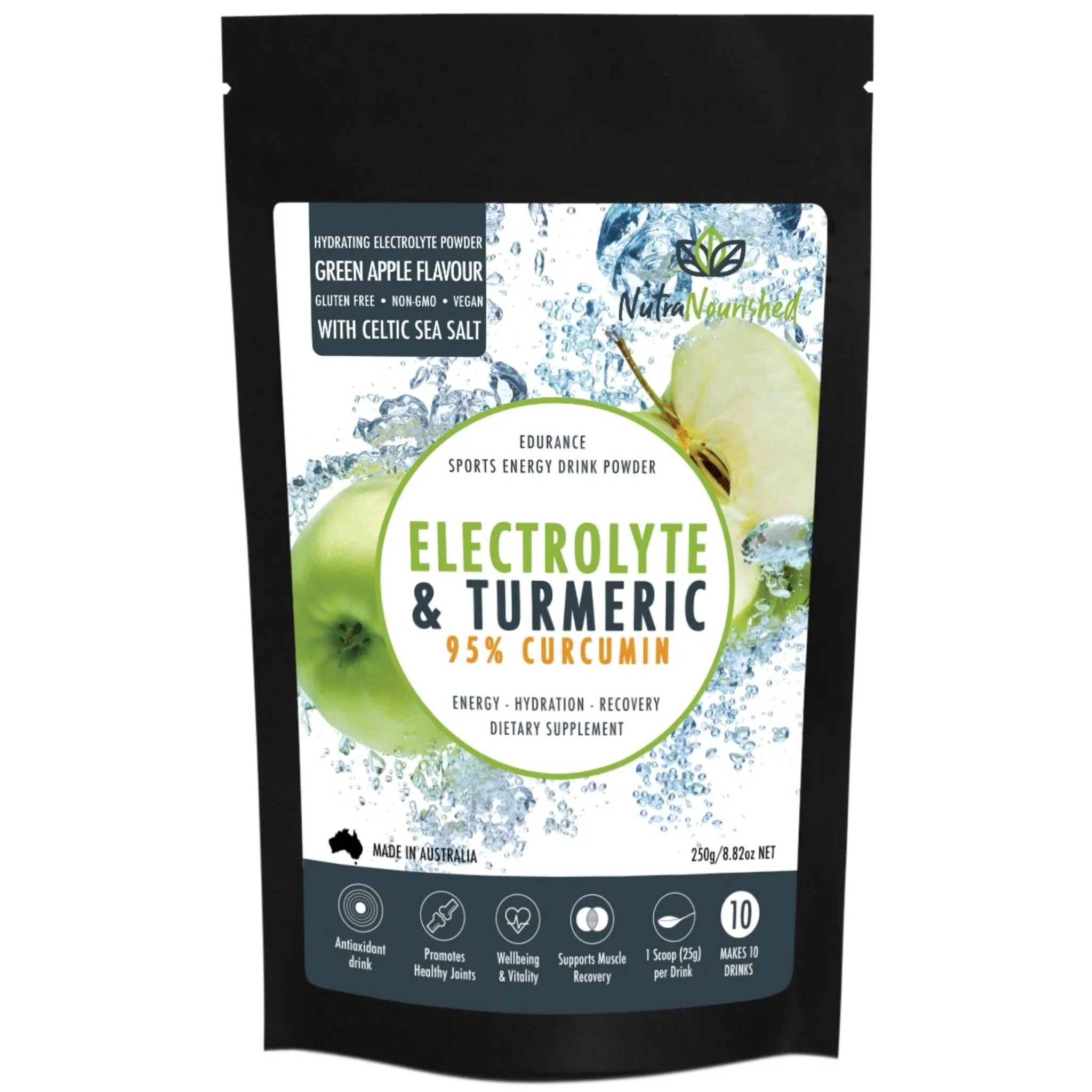 Electrolyte Hydration Powder, Green Apple 150g - Image 1