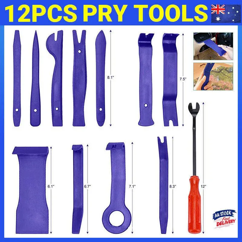 12Pcs Car Trim Removal Tool Auto Hand Tools Pry Bar Dash Panel Door Interior Kit - Image 1