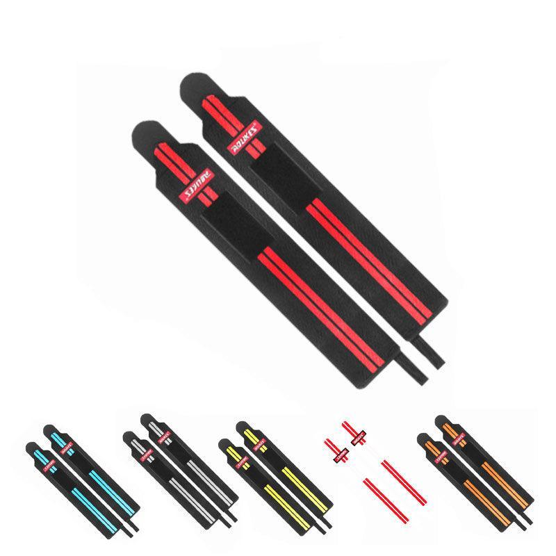 Aolikes Weight Lifting Gym Muscle Training Wrist Support Straps Wraps Hand - Black+Red - Image 2