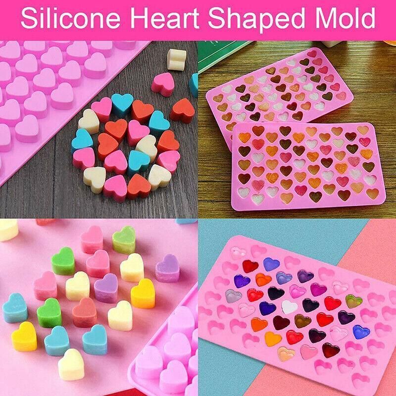 55 Love Heart Silicone Mould Chocolate Mold Candy Gummy Maker Ice Jelly Tray Au - Image 1