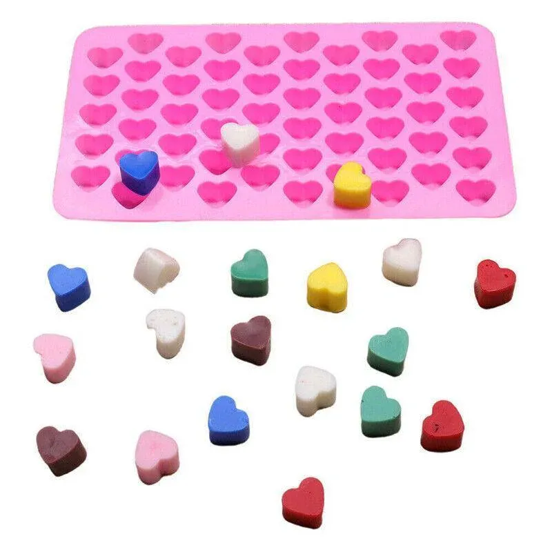 55 Love Heart Silicone Mould Chocolate Mold Candy Gummy Maker Ice Jelly Tray Au - Image 3