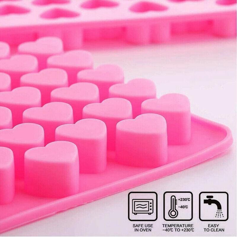 55 Love Heart Silicone Mould Chocolate Mold Candy Gummy Maker Ice Jelly Tray Au - Image 8