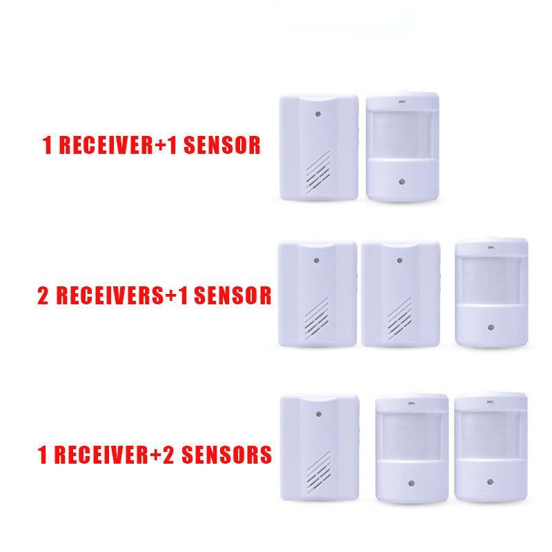 Restaurant Shop Door Entry Wireless Pir Motion Sensor Door Chime Door Bell Alarm - 1 Receiver+2 Sensors - Image 4
