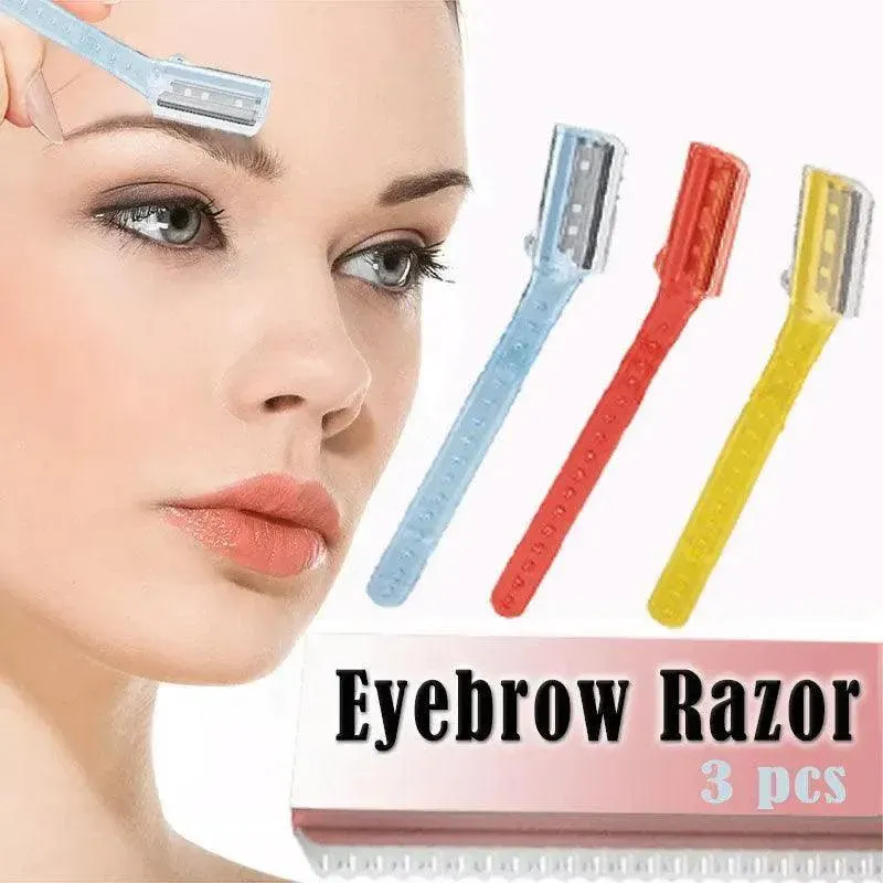 3 Pcs Facial Razors Eyebrow Razor Shave Hair & Exfoliate Face Shaver Ladies Tool - Image 1