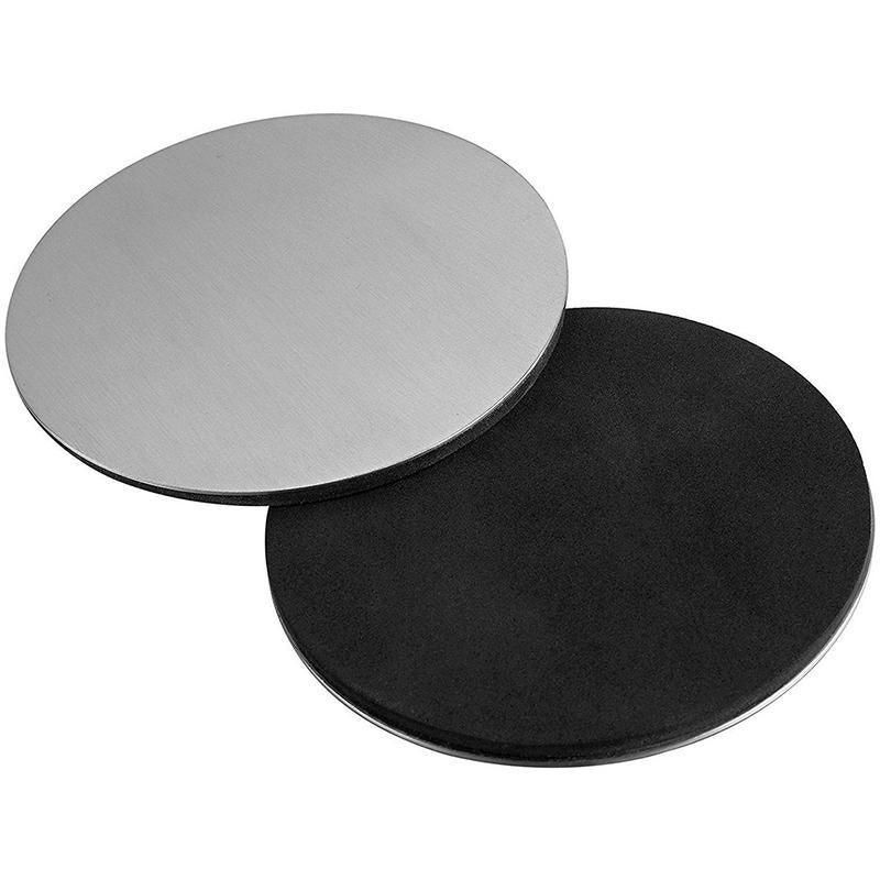 Stainless Steel Drink Coaster Set 6PCS Heat Resistant Cup Pads With Holder - Image 7