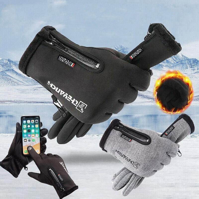 Winter Gloves Thermal Touch Screen Thermal Windproof Warm Black - XL - Image 5