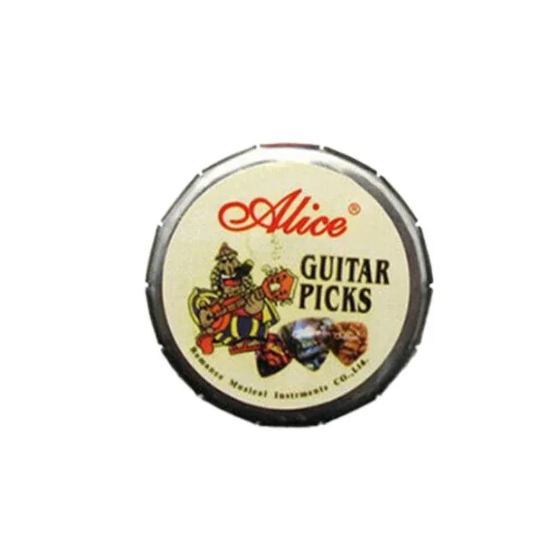 New 12Pcs Celluloid Acoustic Alice Guitar Picks Pick Set Bulk + Case Box Tin Au - Image 2