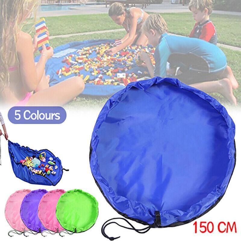 150Cm Kids Play Mat Bag Portable Toy Storage Organizer Lego Toys Drawstring Bag - Image 1