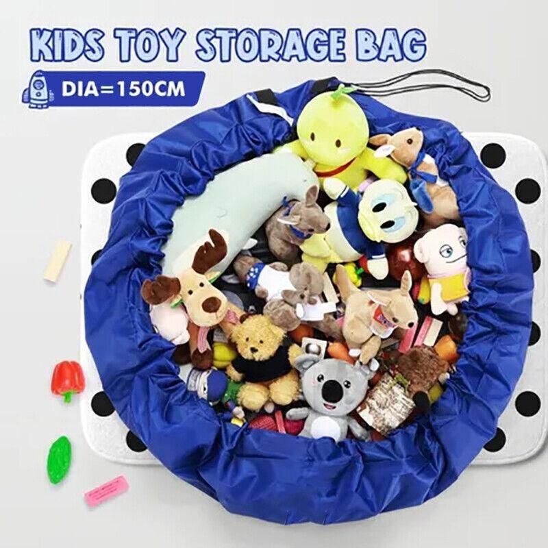 150Cm Kids Play Mat Bag Portable Toy Storage Organizer Lego Toys Drawstring Bag - Image 7
