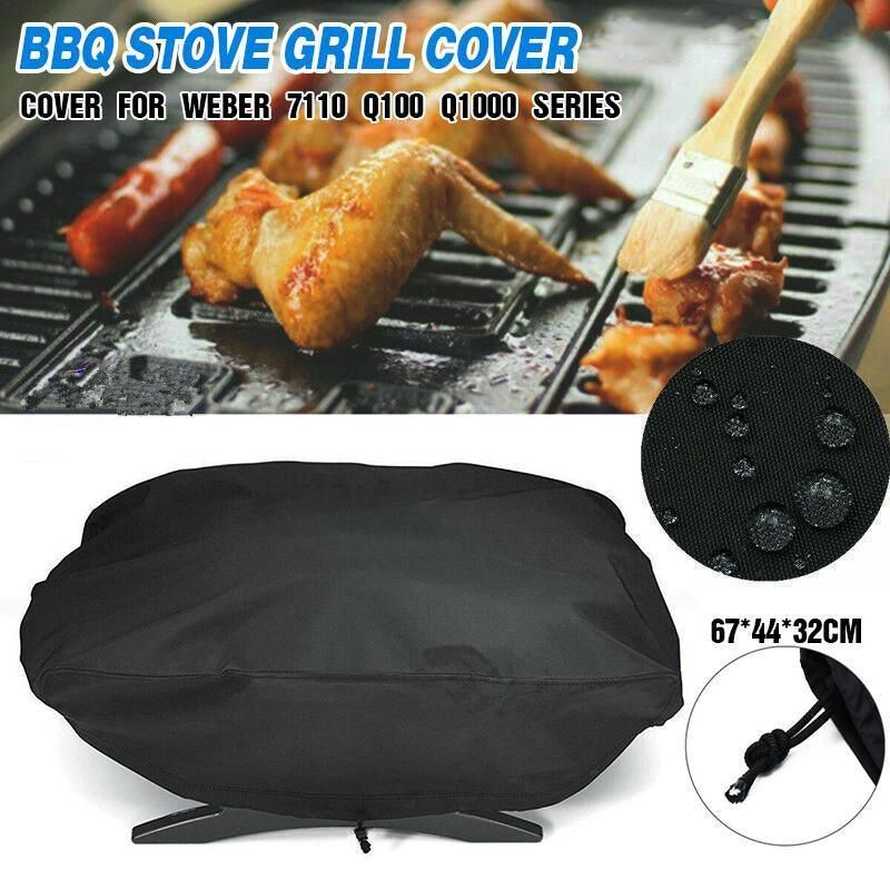 Waterproof BBQ Grill Cover for Weber Q100 Q1000 Series 67Ãƒâ€”44Ãƒâ€”32cm - Image 1