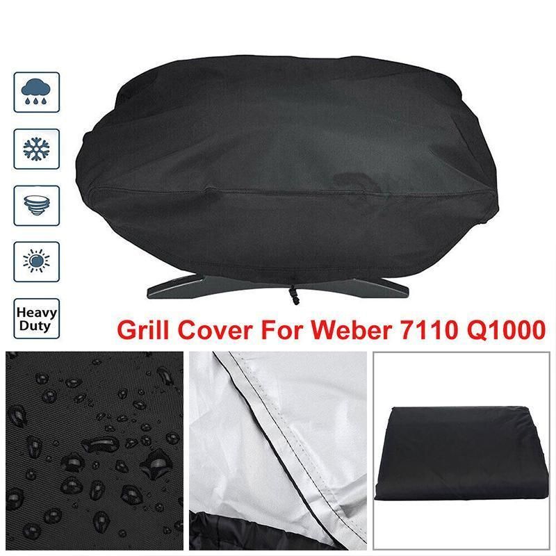 Waterproof BBQ Grill Cover for Weber Q100 Q1000 Series 67Ãƒâ€”44Ãƒâ€”32cm - Image 4