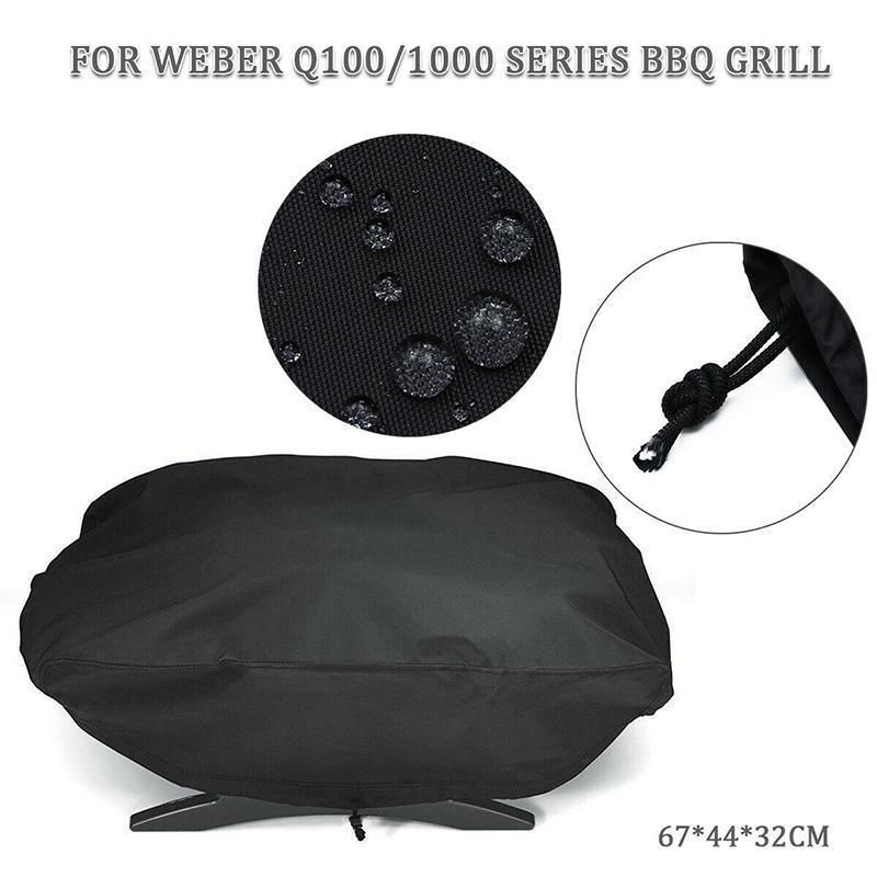 Waterproof BBQ Grill Cover for Weber Q100 Q1000 Series 67Ãƒâ€”44Ãƒâ€”32cm - Image 7