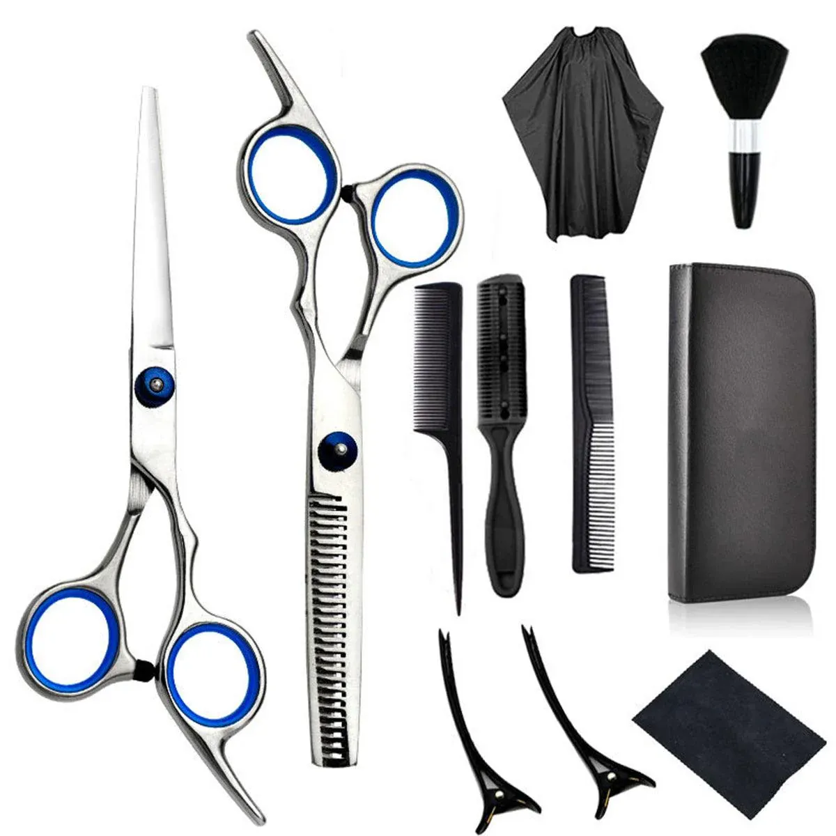 11pcs Hair Cutting Scissors Set Professional Hairdressing Scissors Barber Tools - Image 2