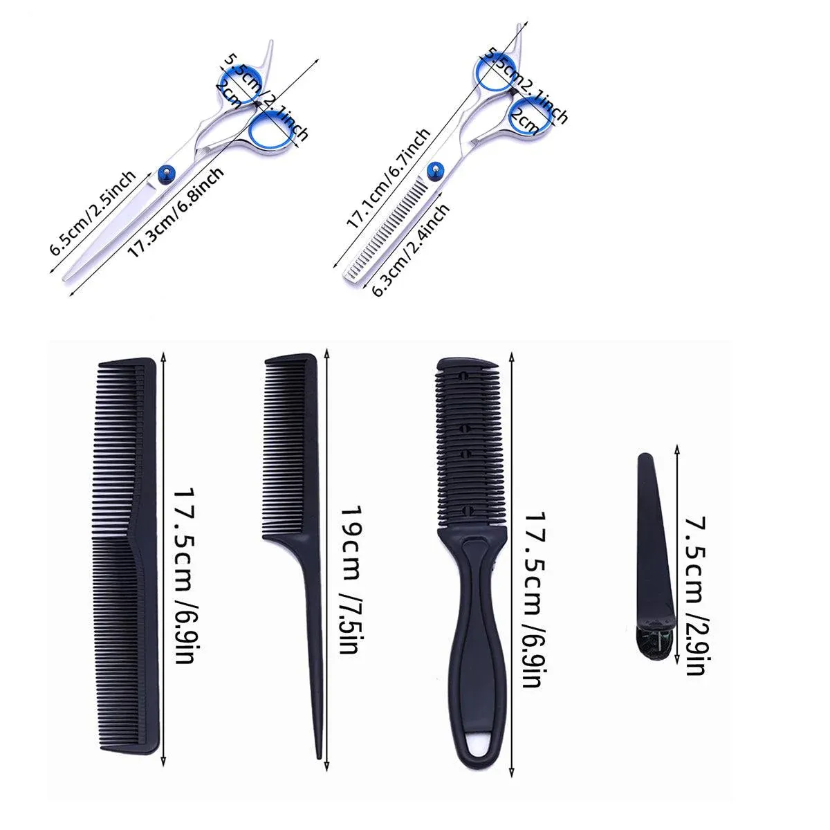 11pcs Hair Cutting Scissors Set Professional Hairdressing Scissors Barber Tools - Image 3