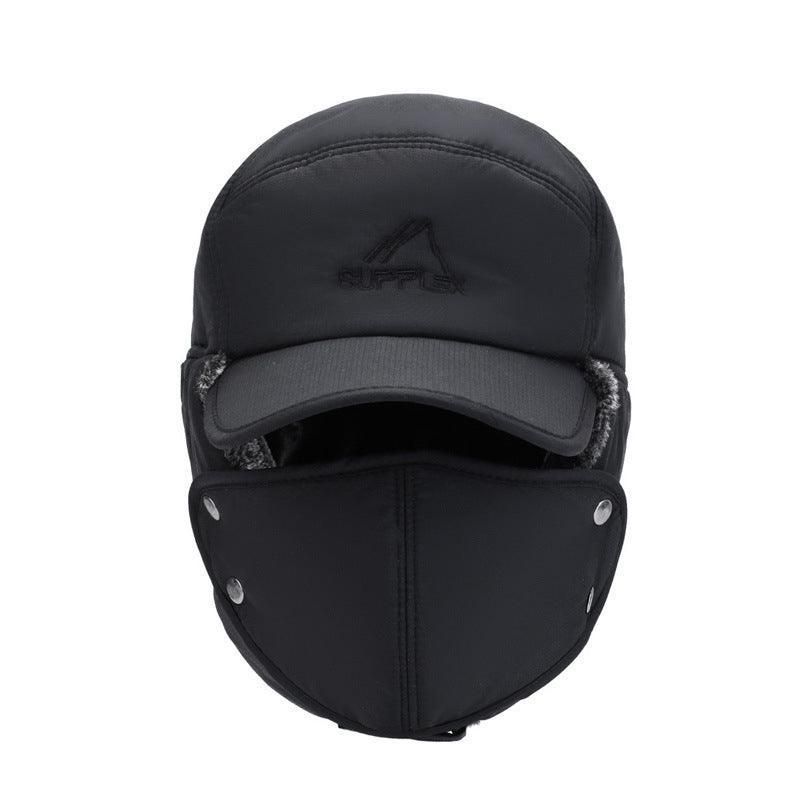 Winter 3 In 1 Thermal Fur Lined Trapper Bomber Hat With Ear Flap Face Mask Cap - Image 3
