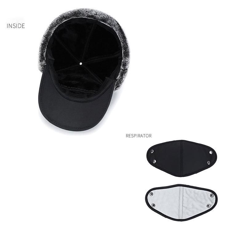 Winter 3 In 1 Thermal Fur Lined Trapper Bomber Hat With Ear Flap Face Mask Cap - Image 8