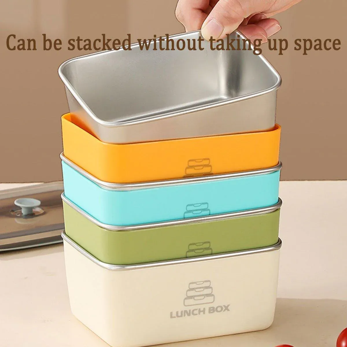 4pcs Sealed Crisper Food Storage Container Set Bento Box Refrigerator Organizer - Image 7