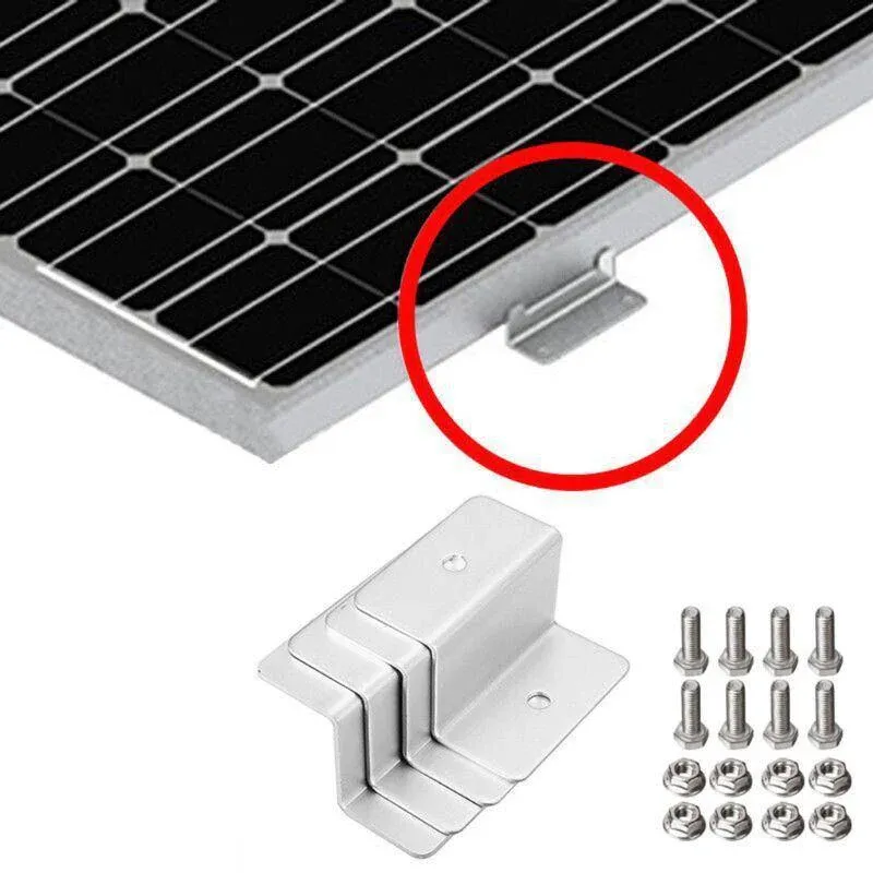 4 Pcs Solar Panel Z-Bracket  Mounting Flat Roof Yacht Rv Mount Aluminum Kit Au - Image 6