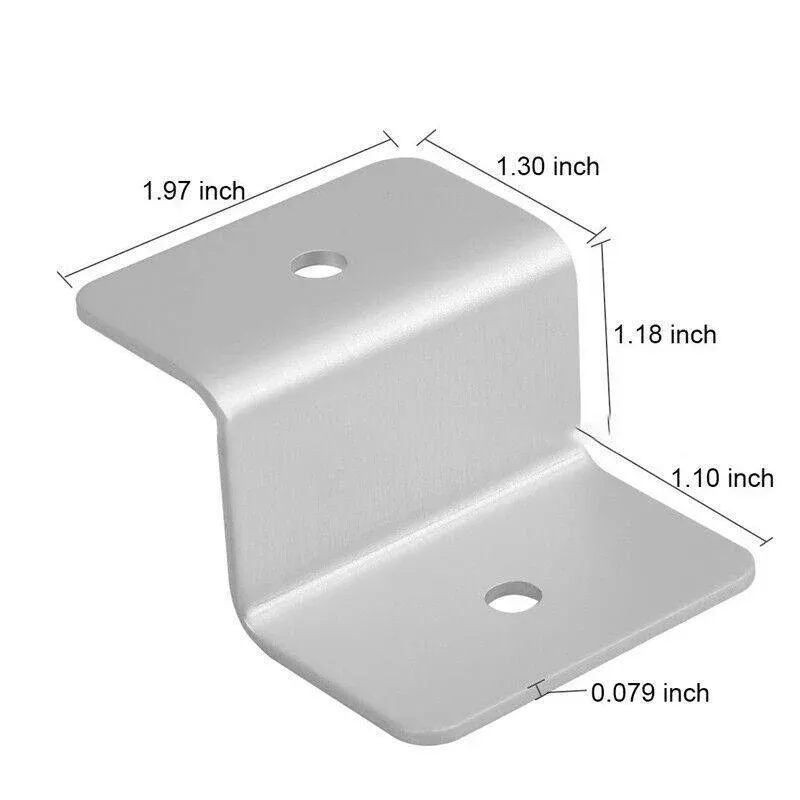 4 Pcs Solar Panel Z-Bracket  Mounting Flat Roof Yacht Rv Mount Aluminum Kit Au - Image 7