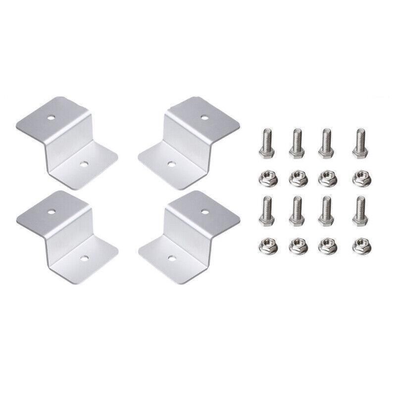 4 Pcs Solar Panel Z-Bracket  Mounting Flat Roof Yacht Rv Mount Aluminum Kit Au - Image 8