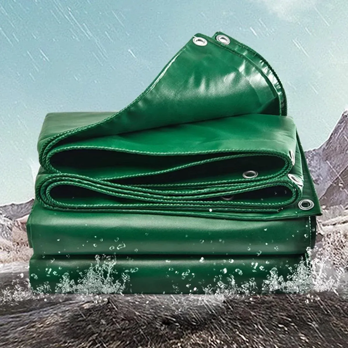 Heavy Duty Waterproof Canvas Tarp Tarpaulin Sun Block Dustproof Army Shelter - 3x4m(2.8x3.8m) - Image 5