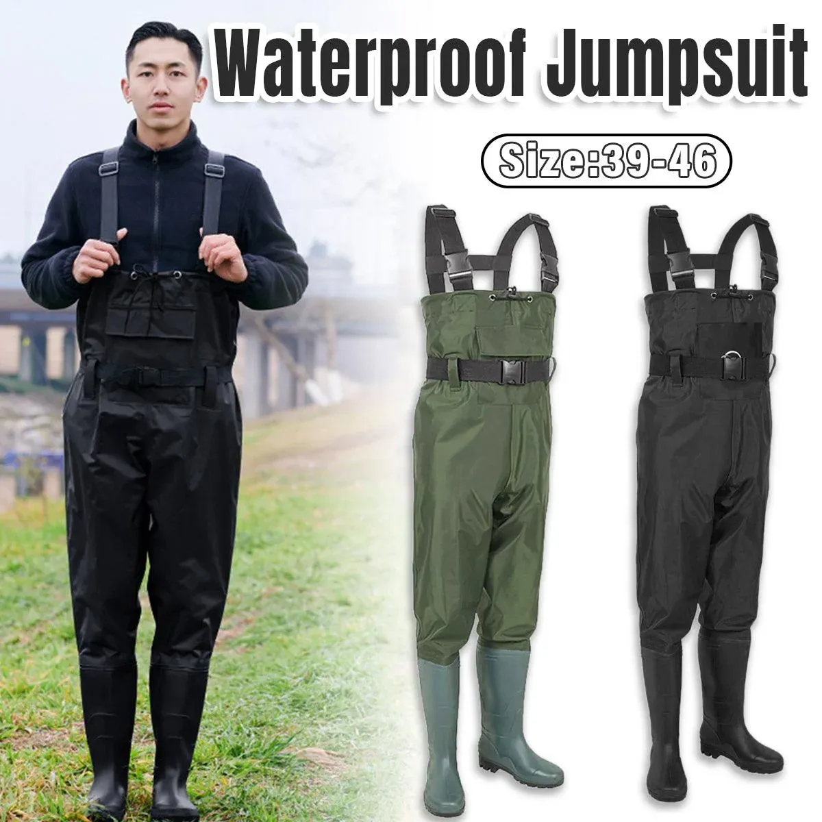 Waterproof Ultra Light Breathable Wading Pants Nylon Half Length Gear - Army green-42 - Image 1