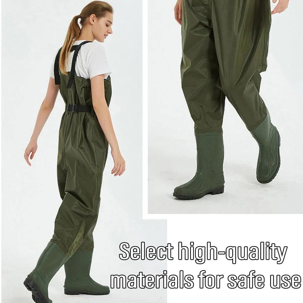 Waterproof Ultra Light Breathable Wading Pants Nylon Half Length Gear - Army green-42 - Image 5