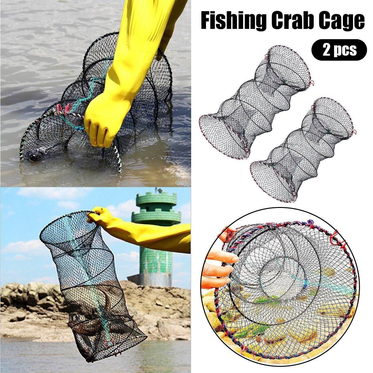 2PCS Shrimp Crab Lobster Fishing Net Fish Trap Cage for Carp Crucian Breeding - Image 1