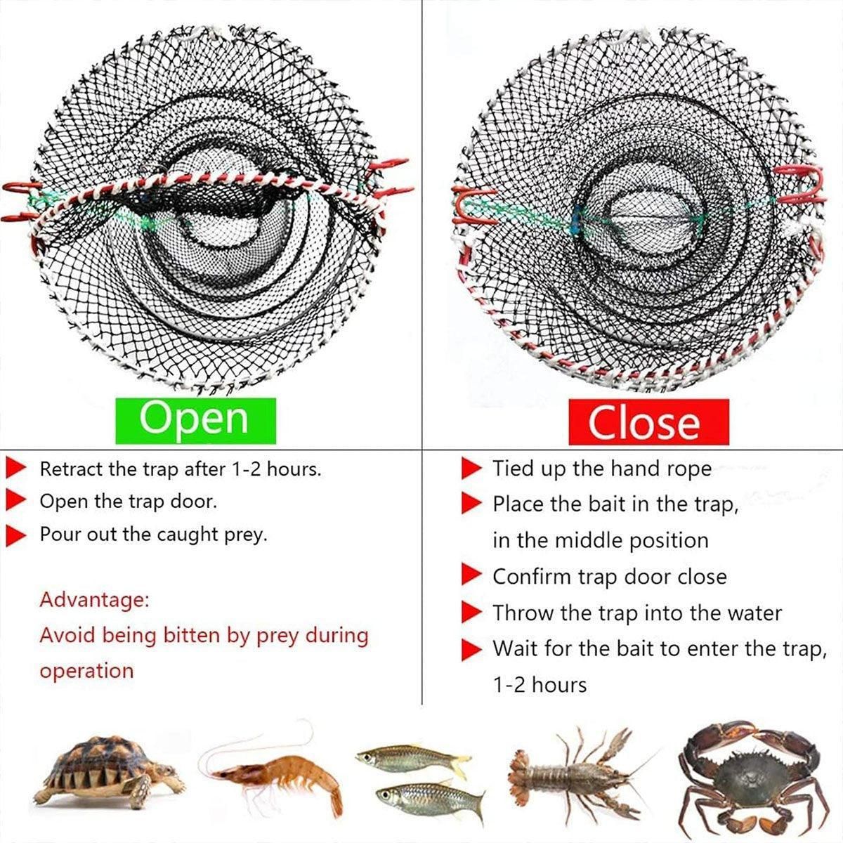 2PCS Shrimp Crab Lobster Fishing Net Fish Trap Cage for Carp Crucian Breeding - Image 7