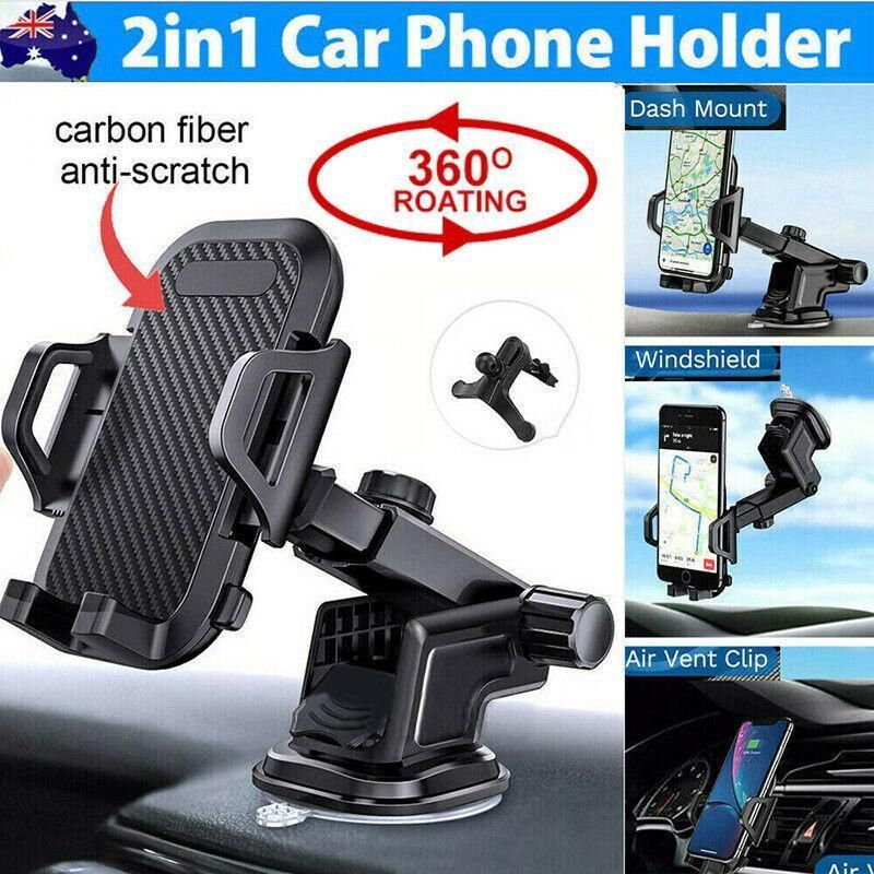Universal 360� Windshield Mount Car Smart Phone Holder Cradle Long Neck Au - Image 1