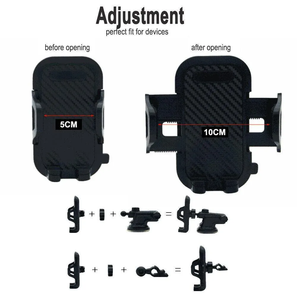 Universal 360� Windshield Mount Car Smart Phone Holder Cradle Long Neck Au - Image 3