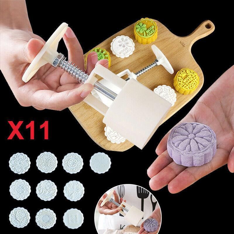 Mooncake Decor Cookies Round Pastry Moon Cake Diy Flower Stamps Mold Mould Au - Image 1