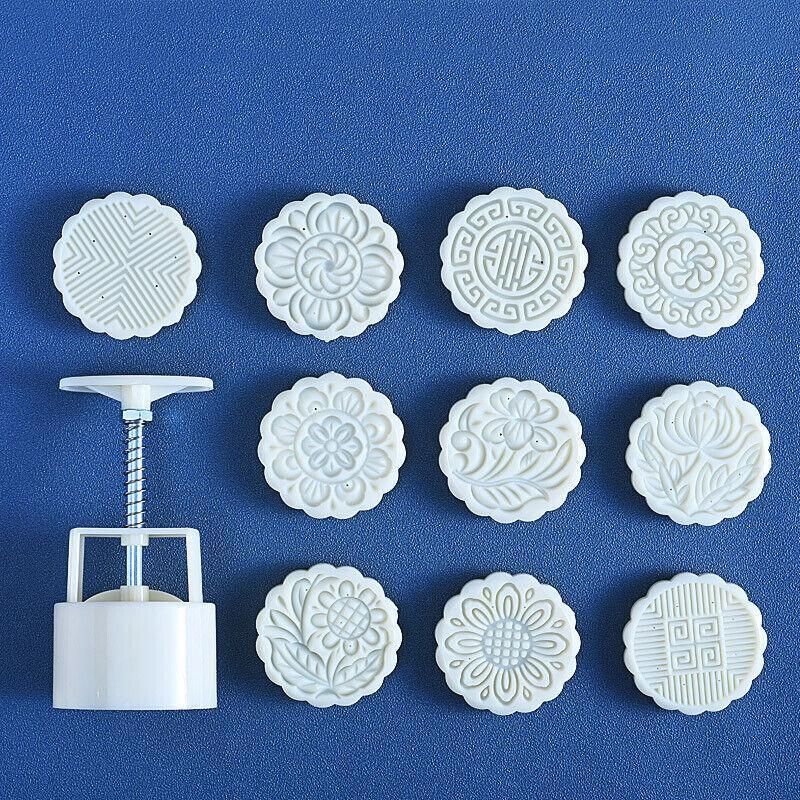Mooncake Decor Cookies Round Pastry Moon Cake Diy Flower Stamps Mold Mould Au - Image 4
