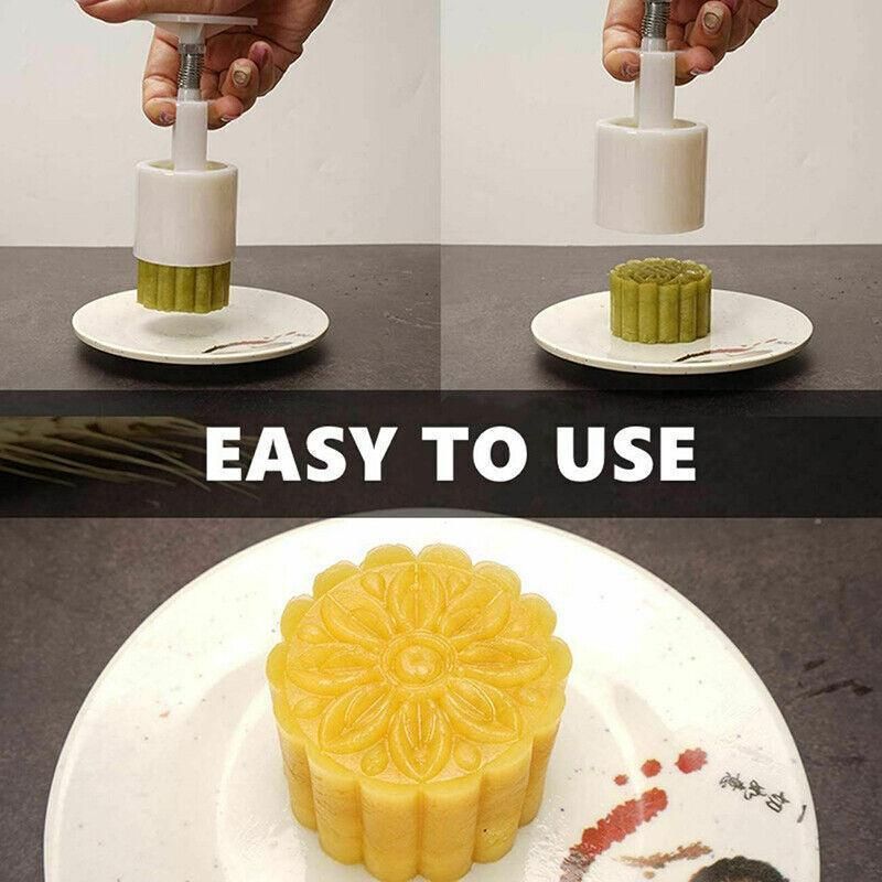 Mooncake Decor Cookies Round Pastry Moon Cake Diy Flower Stamps Mold Mould Au - Image 5