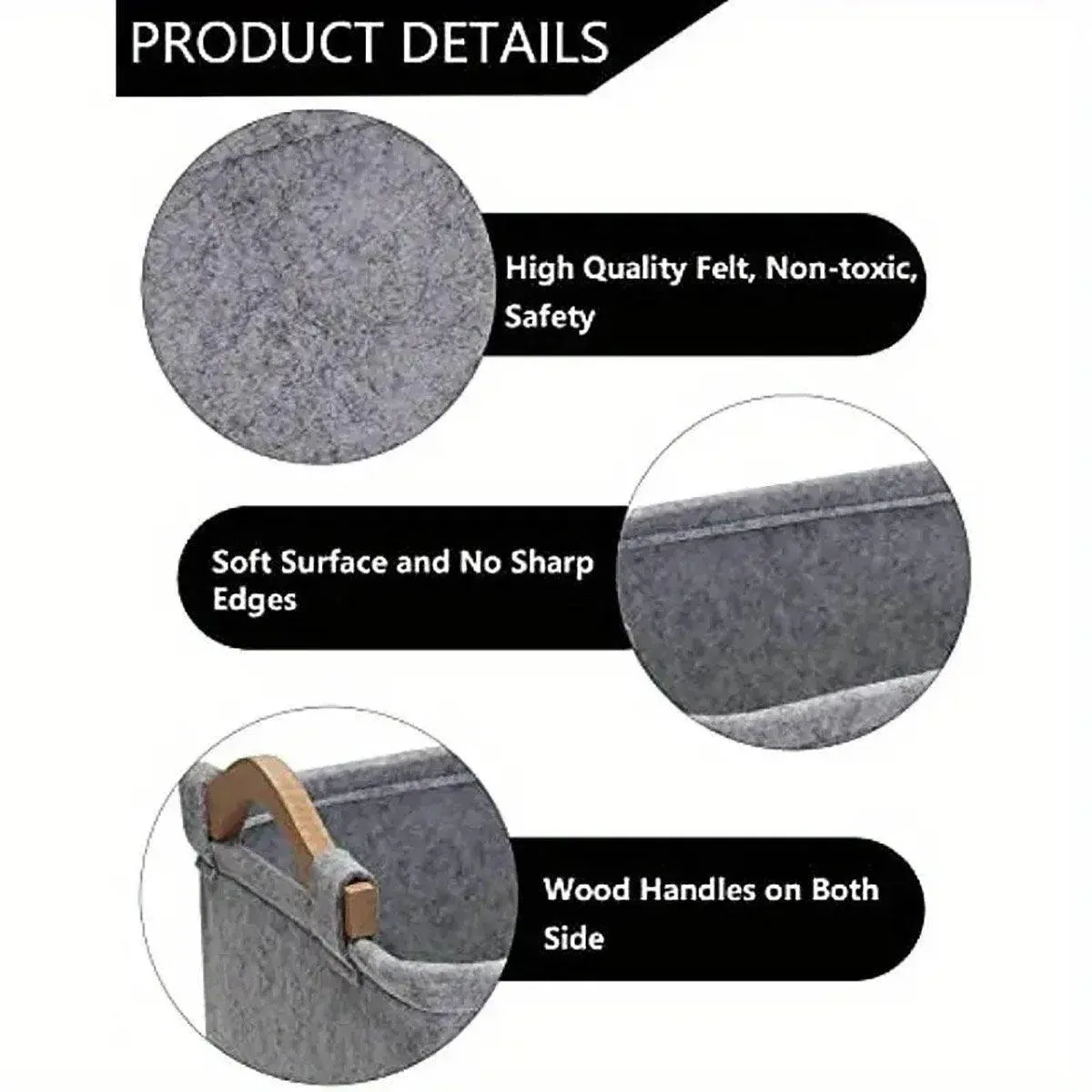 Large Felt Storage Basket for Dog Toys Dirty Clothes Sundries Home Organizer - Image 6