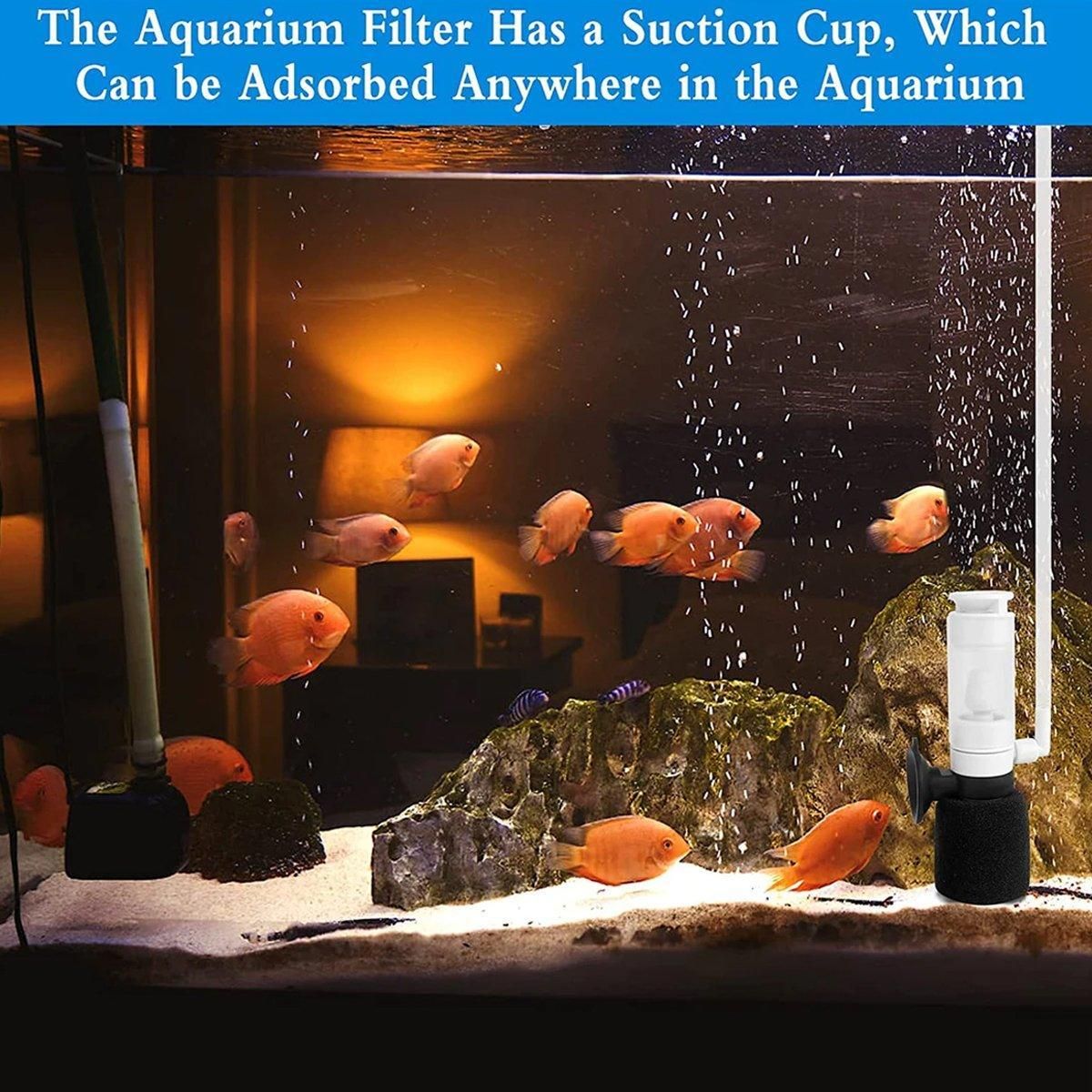 Compact Mini Aquarium Filter 3 in 1 Water Filter Aerator for Fish Tanks Quiet - Image 8